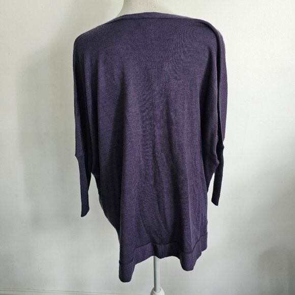 LAST CHANCE - Eileen Fisher Merino Jersey Box Top in Grape - Picture 6 of 9